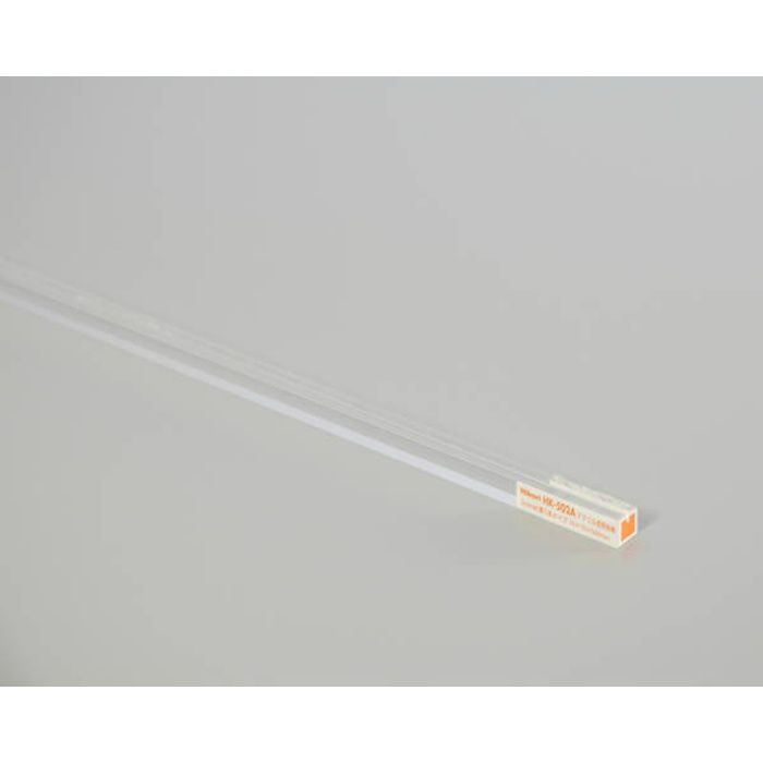 HK-502A アクリル透明角棒 2mm用溝1本タイプ 10mmX10mmX500mm