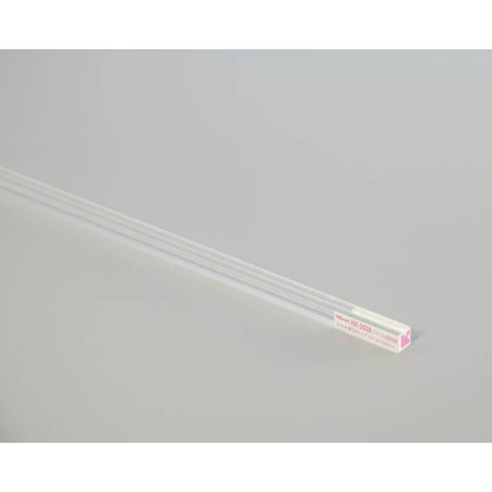 HK-503B アクリル透明角棒 3mm用溝2本タイプ 10mmX10mmX500mm