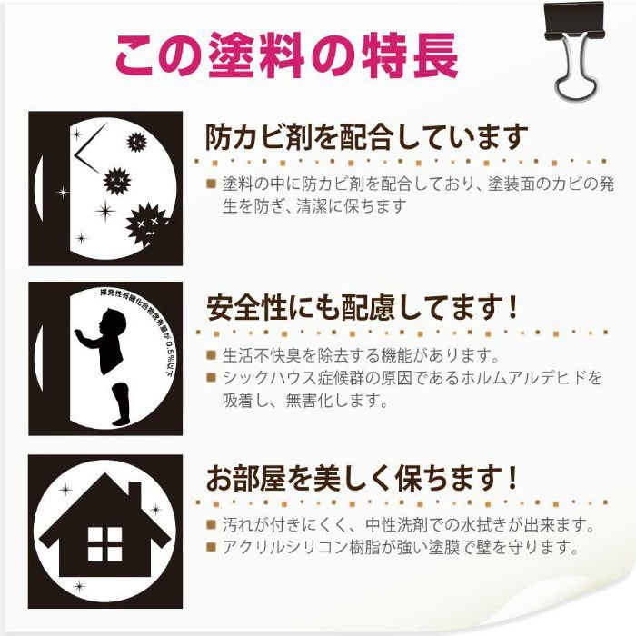 室内かべ用塗料 14kg パールホワイト 水性2分つや