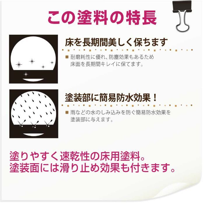 水性コンクリートフロア用 14kg ライトグレー 水性つやあり
