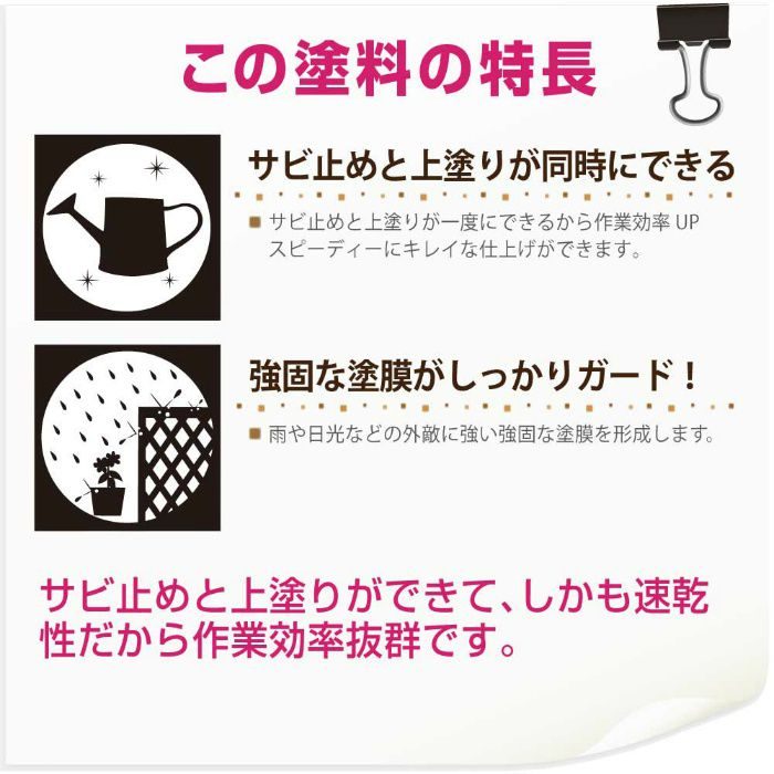 速乾さび止めペイント 0.5L 鉛丹色 油性つやけし