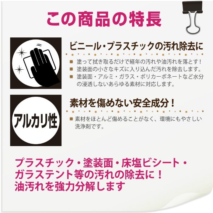復活洗浄剤 ビニール・プラスチック用 4L