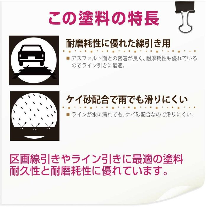 パーキングライン 16kg 白 水性つやけし