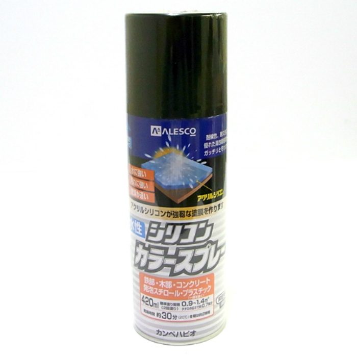 水性シリコン 入荷待ち】水性シリコンカラースプレー 420ml つや消しブラック 水性