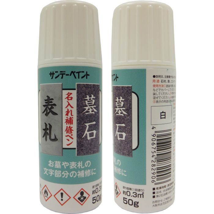 390836 名入れ補修ペン 油性アクリル樹脂塗料 工作・ホビー用 50g 白