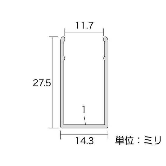 PTH1121 簡易内窓 アルミ補強材 ブロンズ