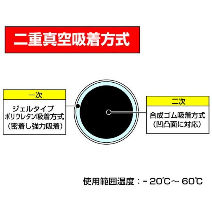 KQTS-72 吸盤式取手・フック 2個入
