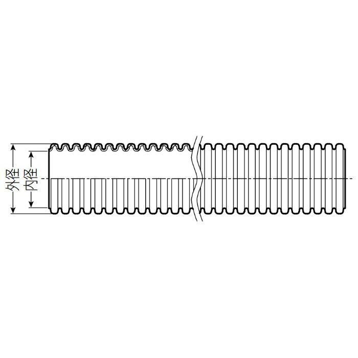 LS2-22B-M10 RMモール付属品 サヤフレキ２ 1m直管 ミルキーホワイト