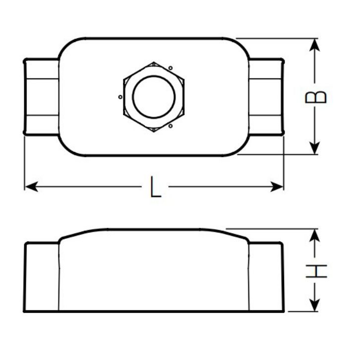 RMTB-20M-16P RMモール付属品 給水栓用チーズボックス(VP・HTVP用) ミルキーホワイト