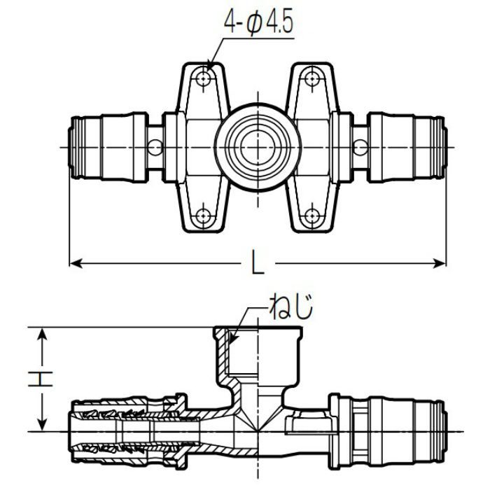 注目ブランドのギフト STZRM-13A-15 RMモール付属品 座付給水栓チーズ Sタイプ継手 ケーブルアクセサリ