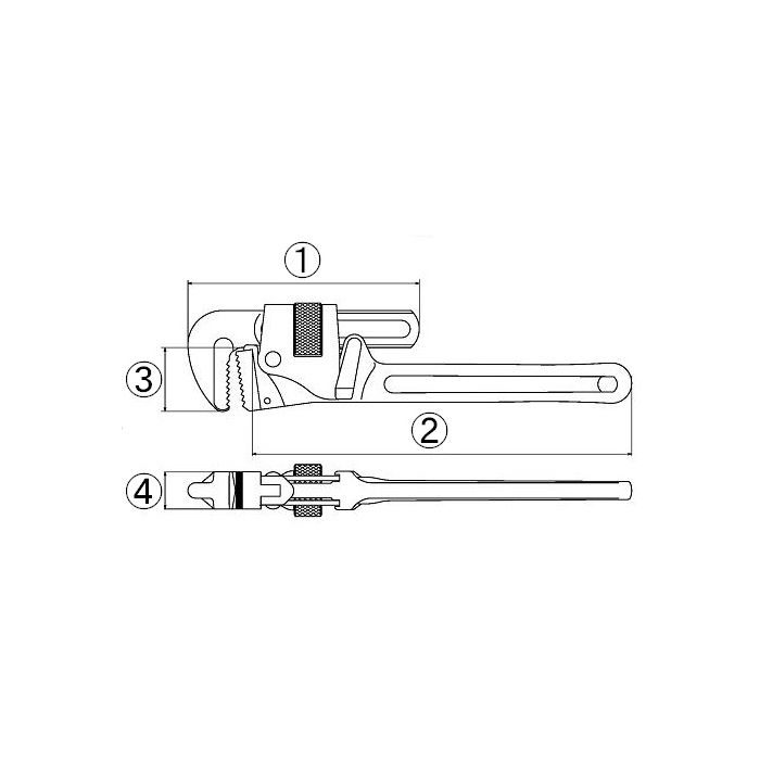 APW450 アルミパイプレンチ ロブテックス【アウンワークス通販】