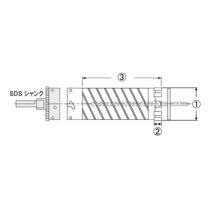 KD32S ダイヤモンド コアドリル（乾式） SDSシャンク