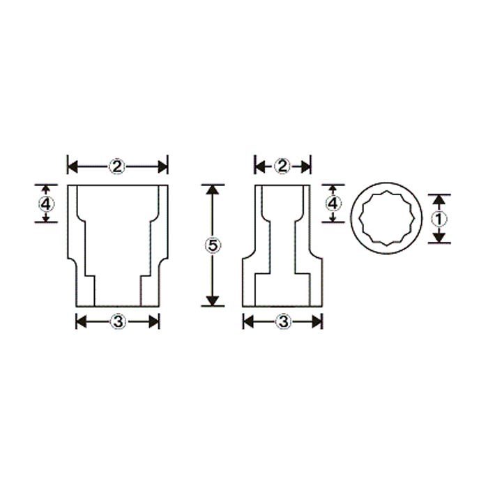 LM316 ソケット 12角 差込角9.5ｍｍ用（3／8”）