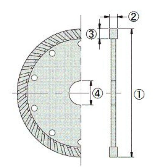 WA105 ダイヤモンドホイール 切断王 ウエーブタイプ 乾式