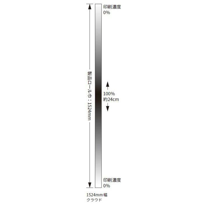 SH2FGCL ファサラ ガラスフィルム Center Gradation クラウド 1524mm