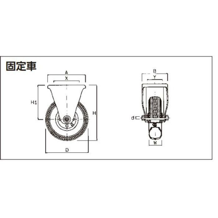 AWK-250 空気入りタイヤAWシリーズ 固定車 軽荷重用（85kg）