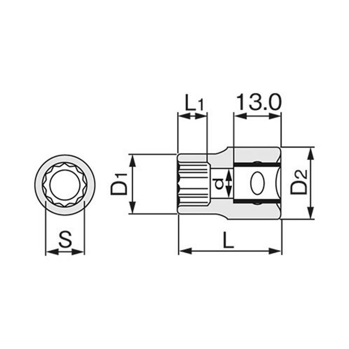 3D-17.5 ソケット(12角)