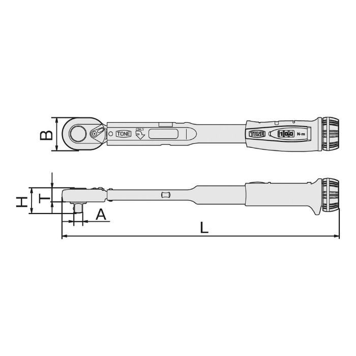 T2MN13 プレセット形トルクレンチ(ダイレクトセットタイプ) TONE【アウンワークス通販】