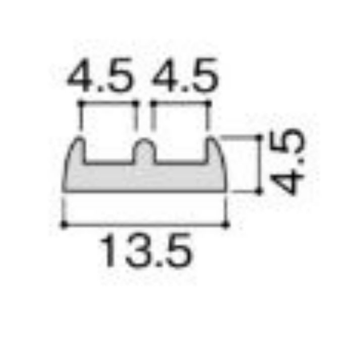 PR7302 CHOW化成品 ガラス戸レール L=1000mm アイボリー