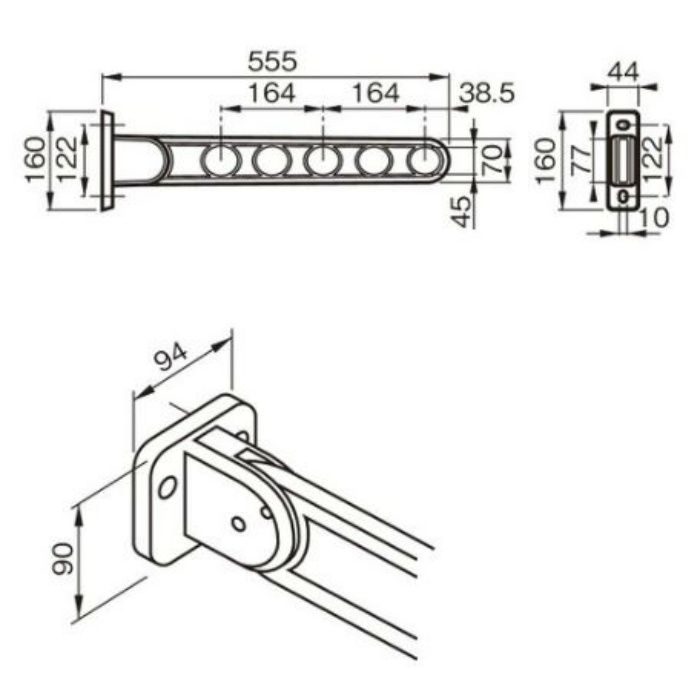 243-392 スカイクリーン K型横 550DB ダークブロンズ