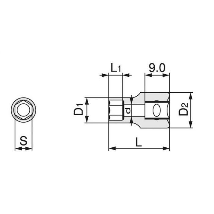 2S-14 ソケット(6角)