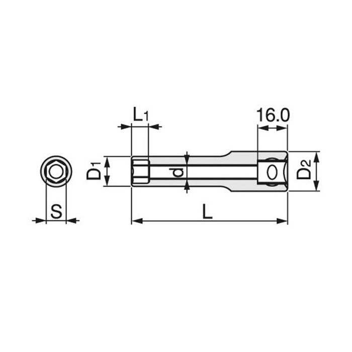 4S-27L ディープソケット(6角)