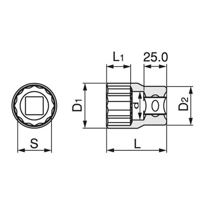 6DB-60 ソケット(12角) 1-7/8