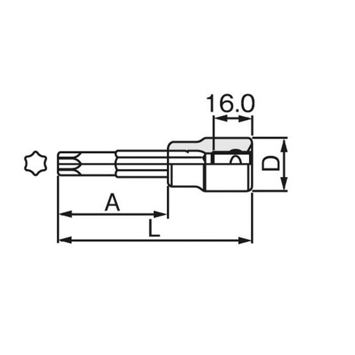 4TX-T60L ロングトルクスソケット(強力タイプ)