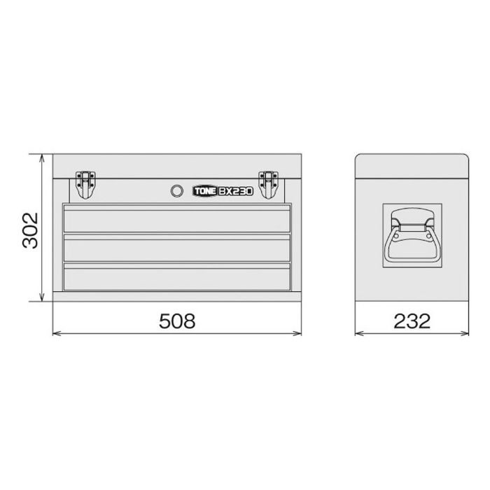 色: BX230:レッドトネ(TONE) ツールチェスト BX230 ひろい レッド