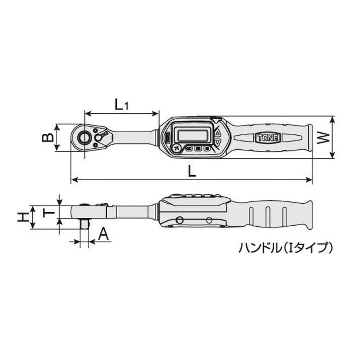 トネ/TONE 9.5mm（3/8”） ラチェットデジトルク 品番：T3DT85H-