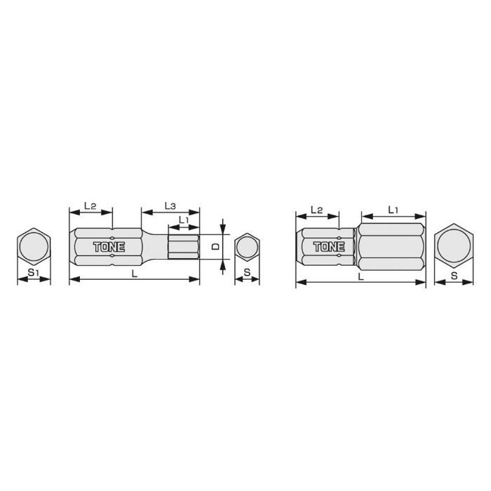 年末のプロモーション TONE ヘキサゴンビット BTH8S レンチ discoversvg.com