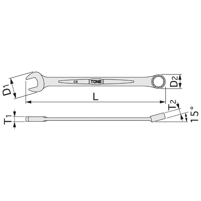 CS-23 コンビネーションスパナ TONE【アウンワークス通販】