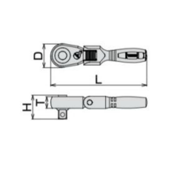 入荷待ち】RH3FCHS コンパクトショート首振ラチェットハンドル