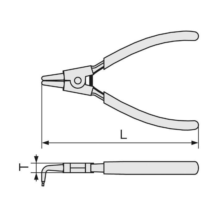 SRPS-125BF スナップリングプライヤ（ベントタイプ・軸用）