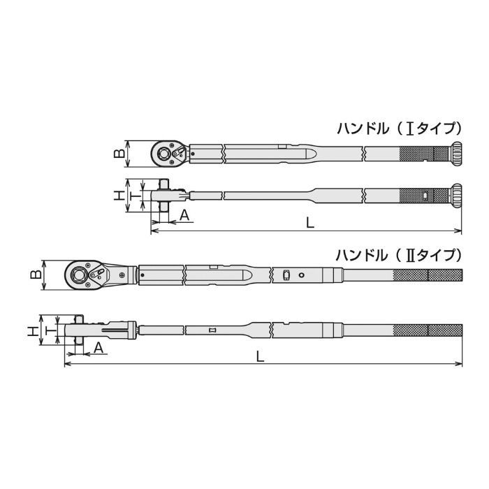 入荷待ち】T6L420NR プレセット形トルクレンチ（左右ねじ用） TONE