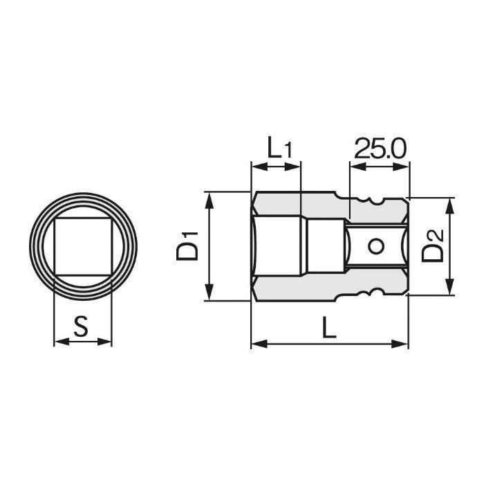 6A-19BA インパクト用インナーソケット バス・トラック用