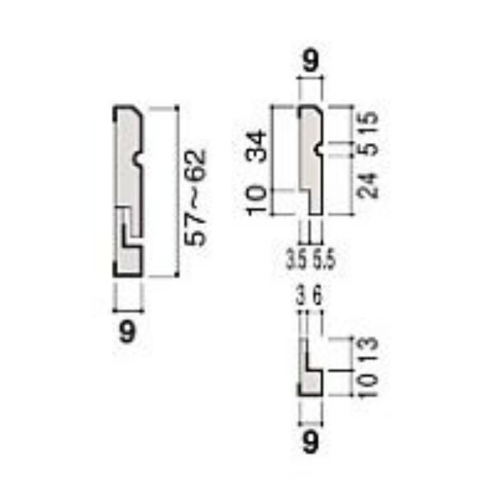 MT7015-21MT スライド巾木（MDF基材） ティーブラウン 10本／ケース【運送会社支店止め指定】