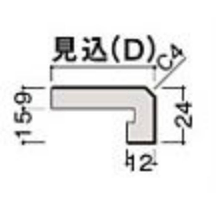 MT7041-53MJ 見切（縦用） クリアベージュ 2本／ケース