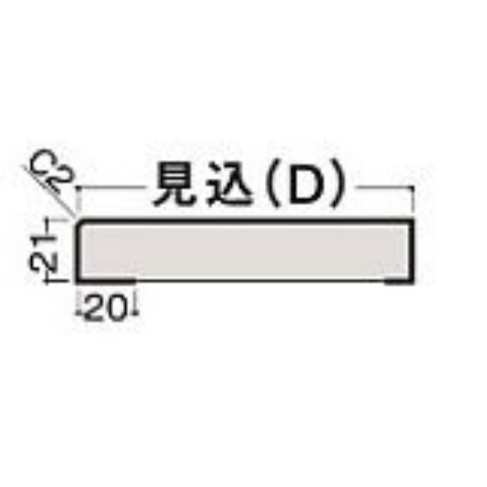 MT7220-59WH 窓枠[I型]固定式（アングルしゃくりなし）MDF基材+合板 ネオホワイト 2本／ケース 3900mm【運送会社支店止め指定】