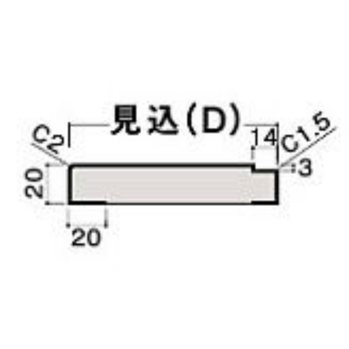 MT7209-59WH 窓枠[I型]固定式（アングルしゃくり付）MDF基材 ネオホワイト 2本／ケース 3900mm【運送会社支店止め指定】
