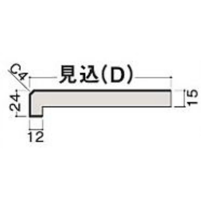 MT7182-59MA 窓枠[L型]固定式 ライトオーカー 2本／ケース 3900mm【運送会社支店止め指定】