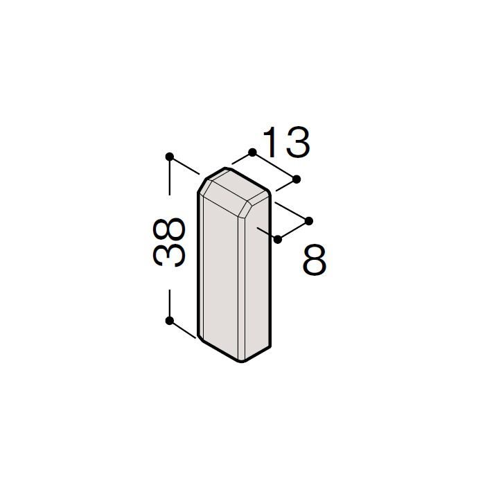 MT7754-THL hapia スリム巾木用樹脂エンドキャップ 左用 モノホワイト 5個／ケース 大建工業【アウンワークス通販】