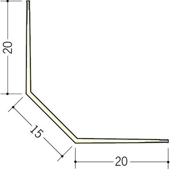 ペンキ・クロス下地材 出隅 ビニール 面取ボードコーナー15 ミルキー 2.5m  01042-1【セール開催中】