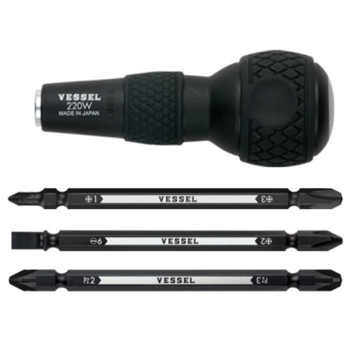 220W-3 ボールグリップ 差替ドライバーセット 3本組＋グリップ付き