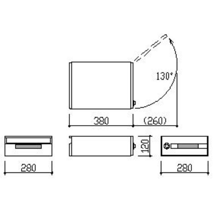 MX-41 MAILBOX シリンダー錠 集合タイプ郵便受 前入後出 省スペースタイプ