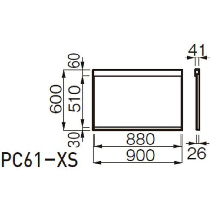 PC61-XS INFOS 屋内掲示板 アクリルカバー付(壁付)
