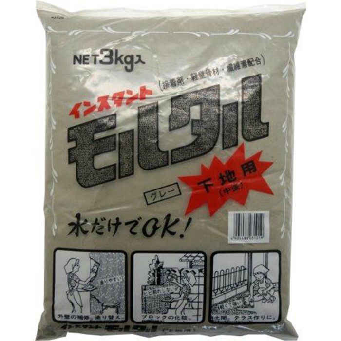 インスタントモルタル 下地用 3kg グレー 6袋入