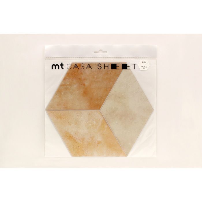 MT03WSH003 mt CASA SHEET 六角形 テラコッタ 3枚入 230mm×265mm