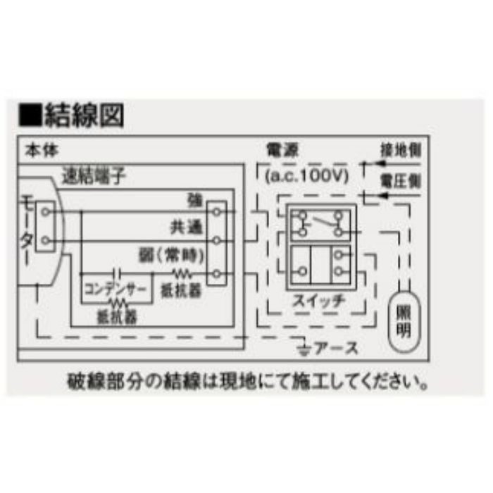 FY-17J8VC 天井埋込形換気扇 パッと換気スイッチ低騒音型（本体 ） 強