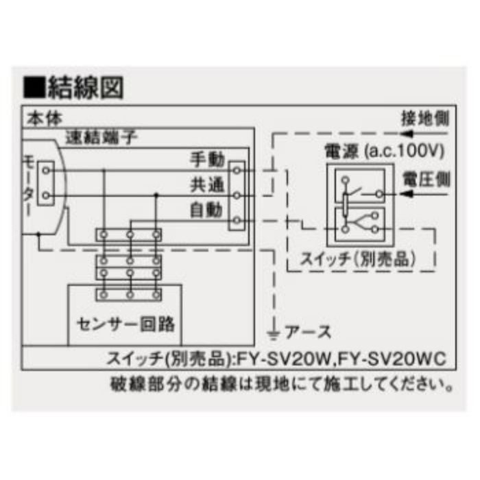 FY-17CHH8 天井埋込形換気扇 低騒音・自動運転形 湿度センサー付100